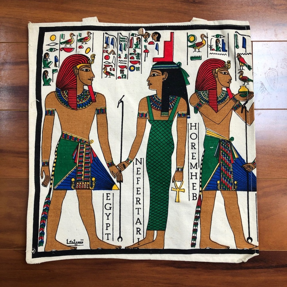 Egyptian canvas shoulder bag